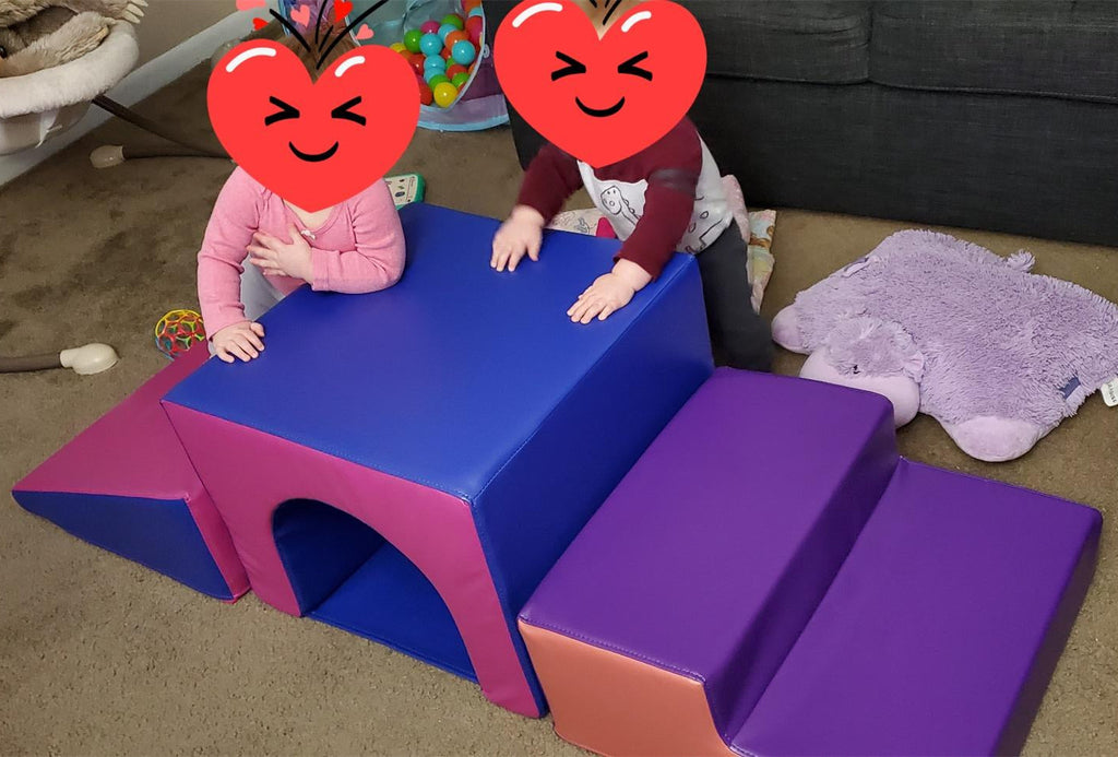 JOYMOR 3-Piece Foam Climbing Blocks Activity Playset