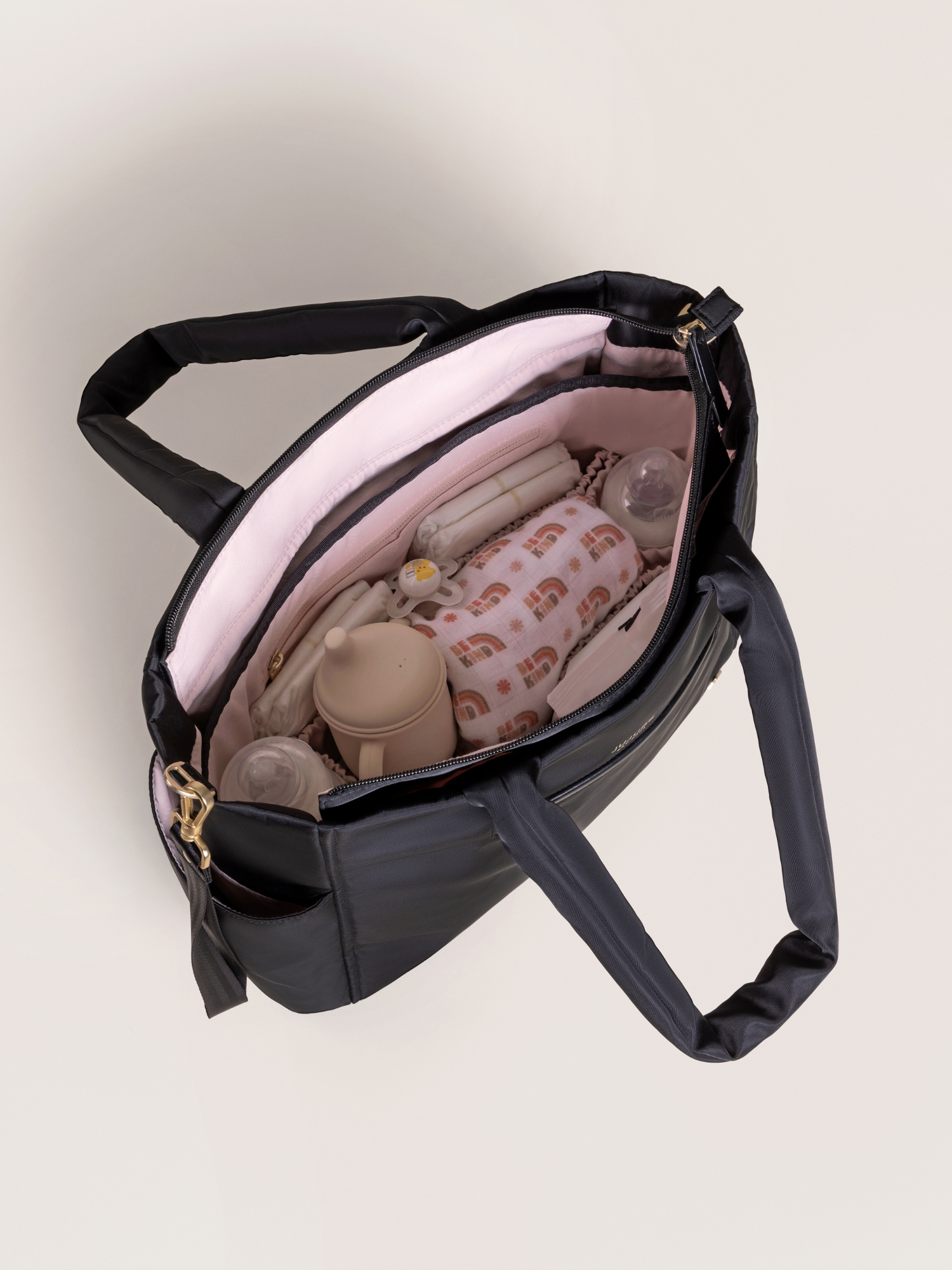 JuJuBe Utility-Strap Tote Diaper Bag - Black