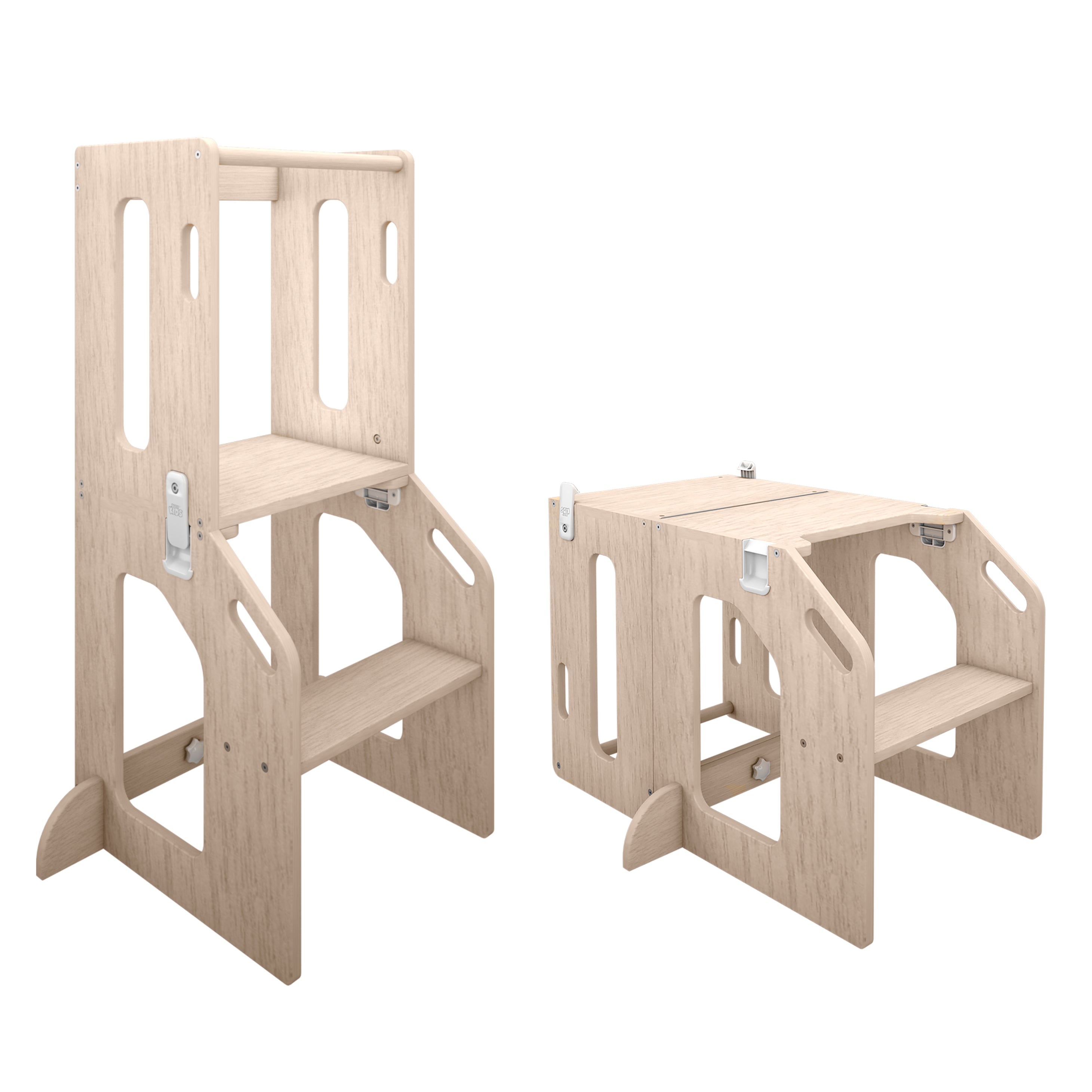 Busy Kids 2-In-1 Kitchen Tower and Kids Art Desk