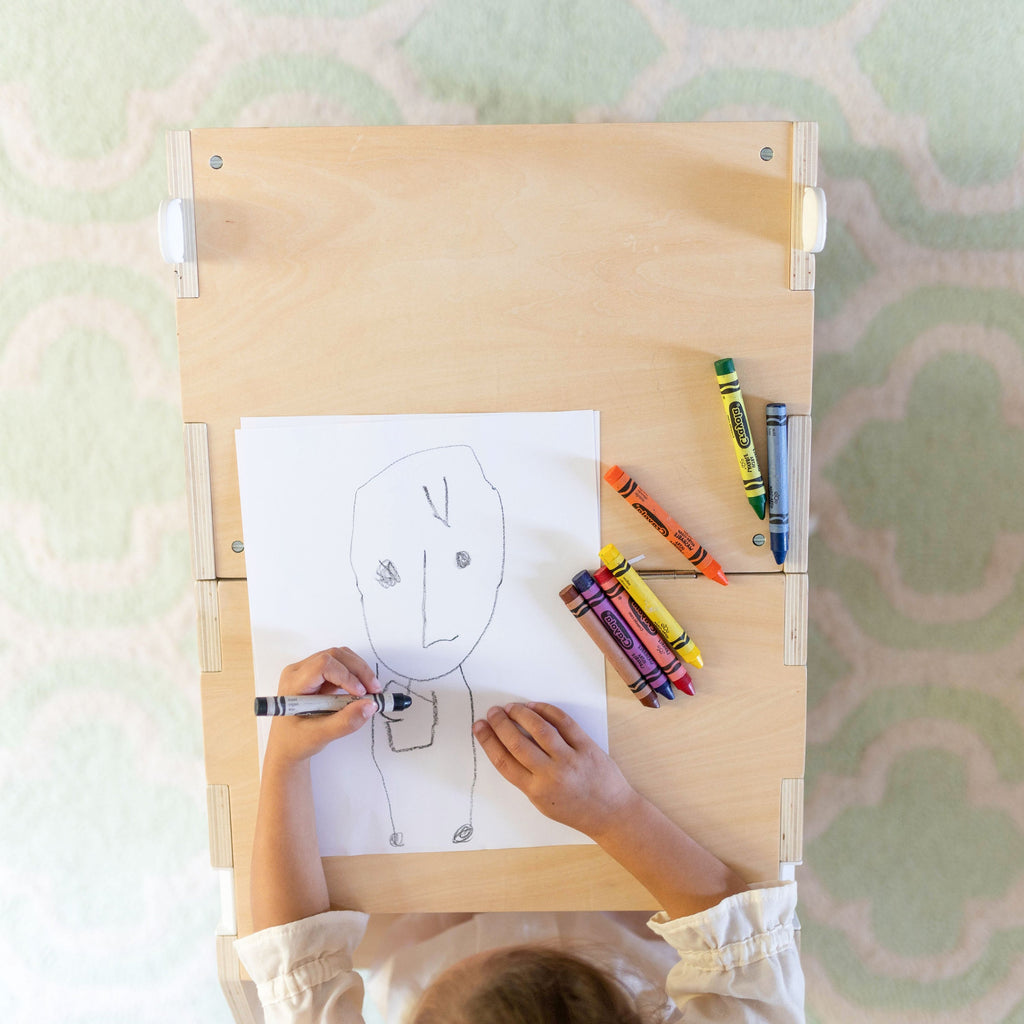 Busy Kids 2-In-1 Kitchen Tower and Kids Art Desk