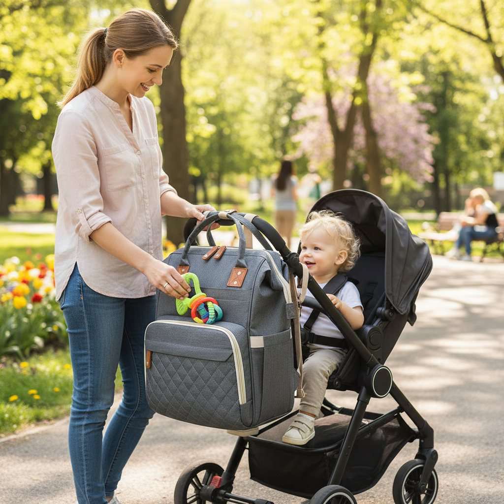 Lightweight Baby Changing Bag Unisex Backpack Nappy Bags Diaper Travel Bag for Mom and Dad | Pacifier Holder