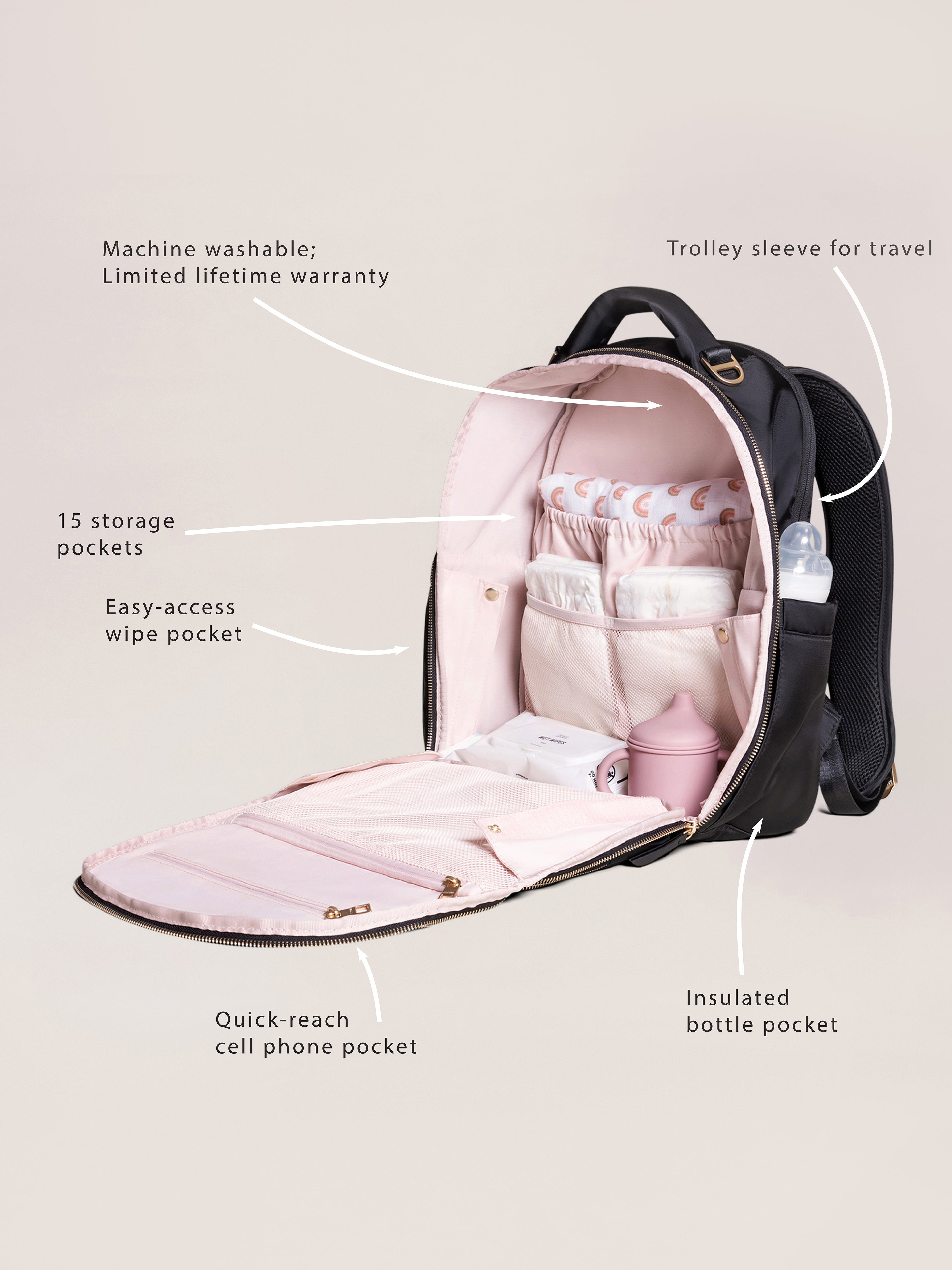 JuJuBe Sazan + JuJuBe Classic Diaper Backpack - Paisley Floral