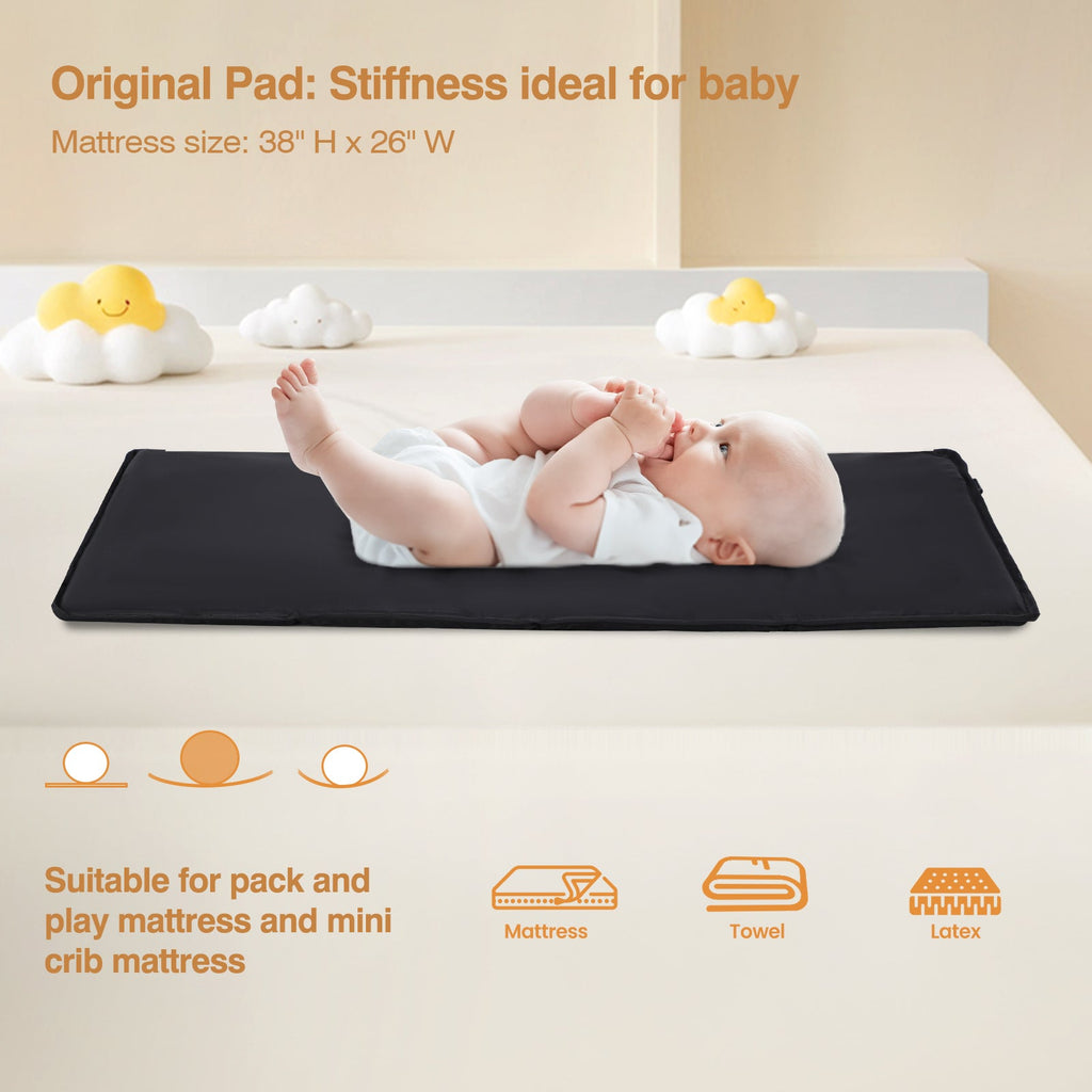 JOYMOR 4 in 1 Baby Bassinet Bedside Crib Sleeper with Soft Toys