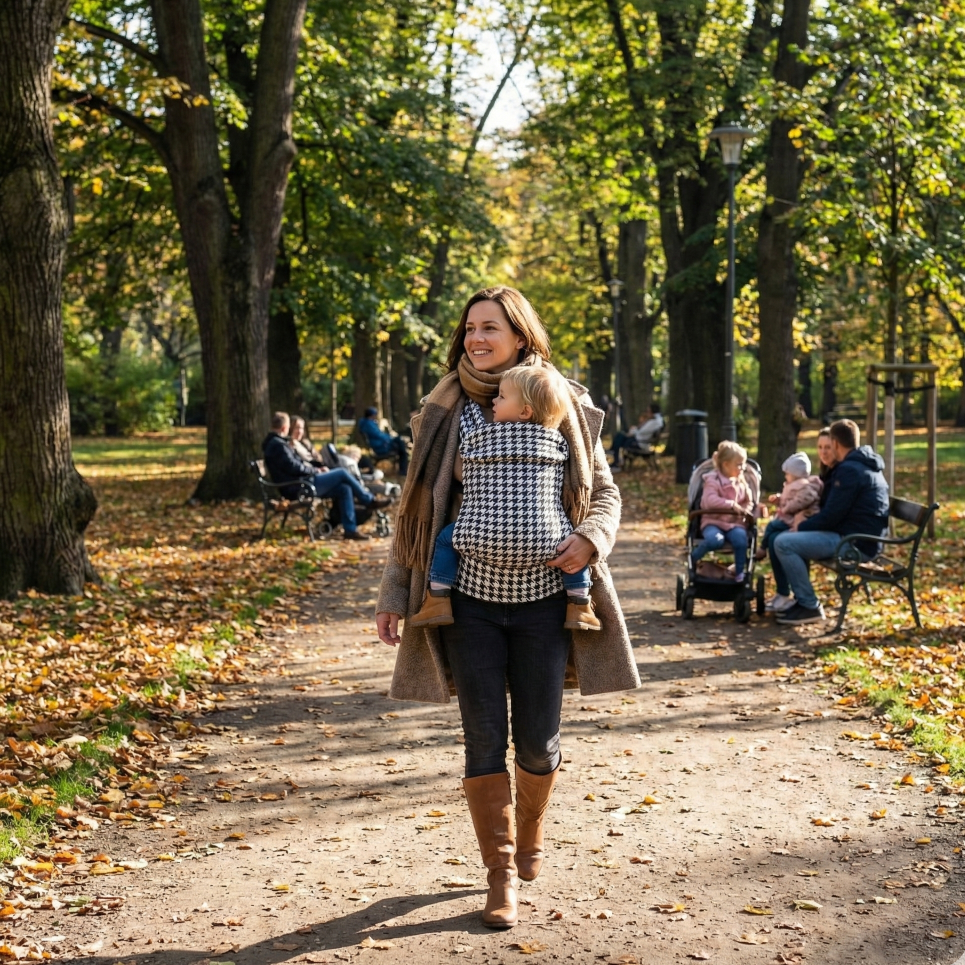 Porte-bébé ergonomique en coton & lin