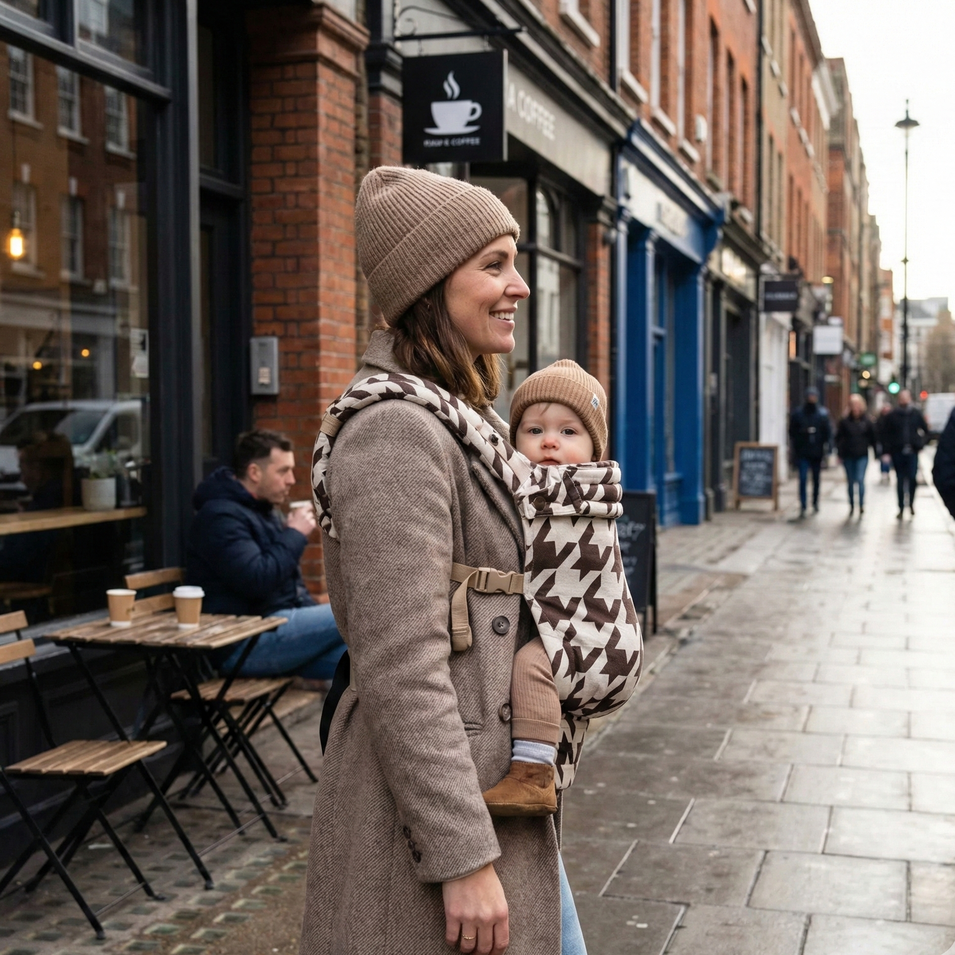Porte-bébé ergonomique en coton & lin