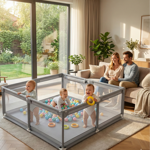 Aire de jeux pour enfants - pliable avec jeux - 5 tailles différentes