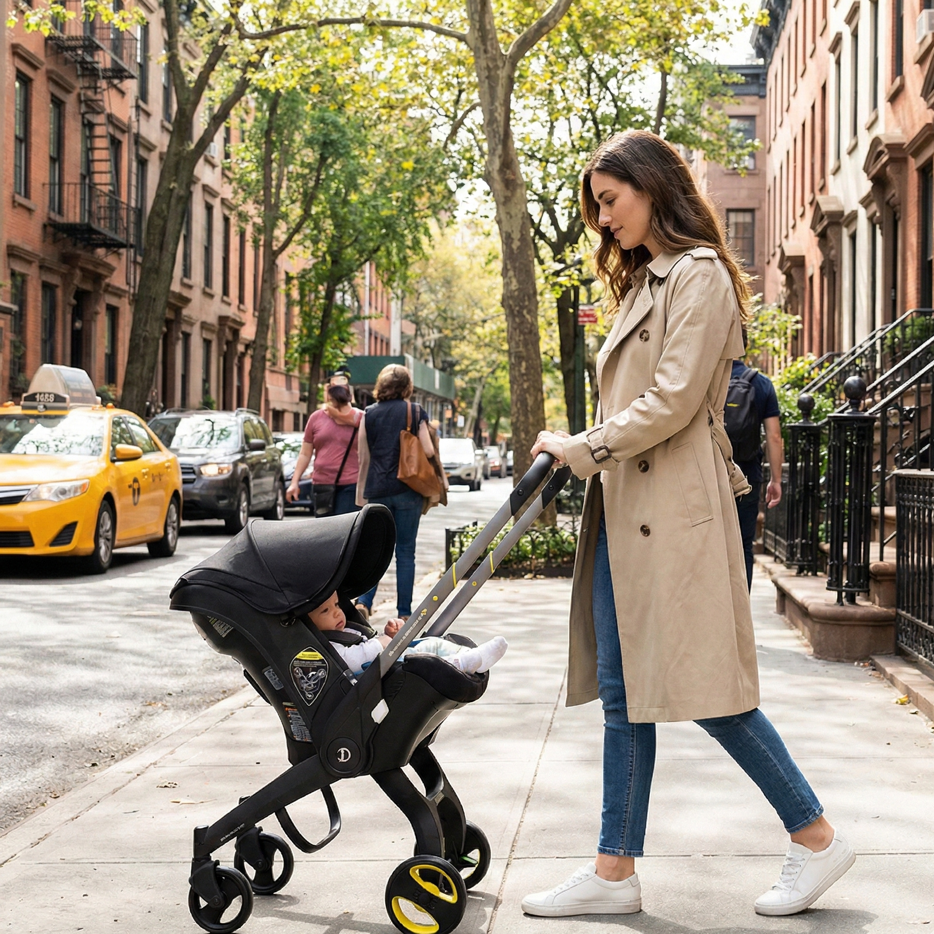 Ensemble Poussette bébé 3 en 1 : siège auto + poussette en un geste