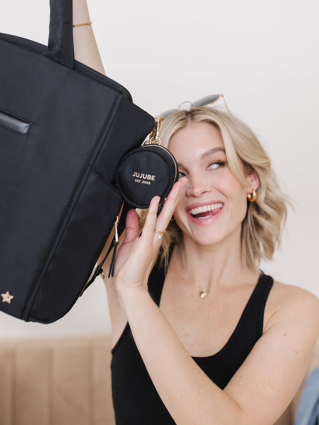 JuJuBe Utility-Strap Tote Diaper Bag - Black