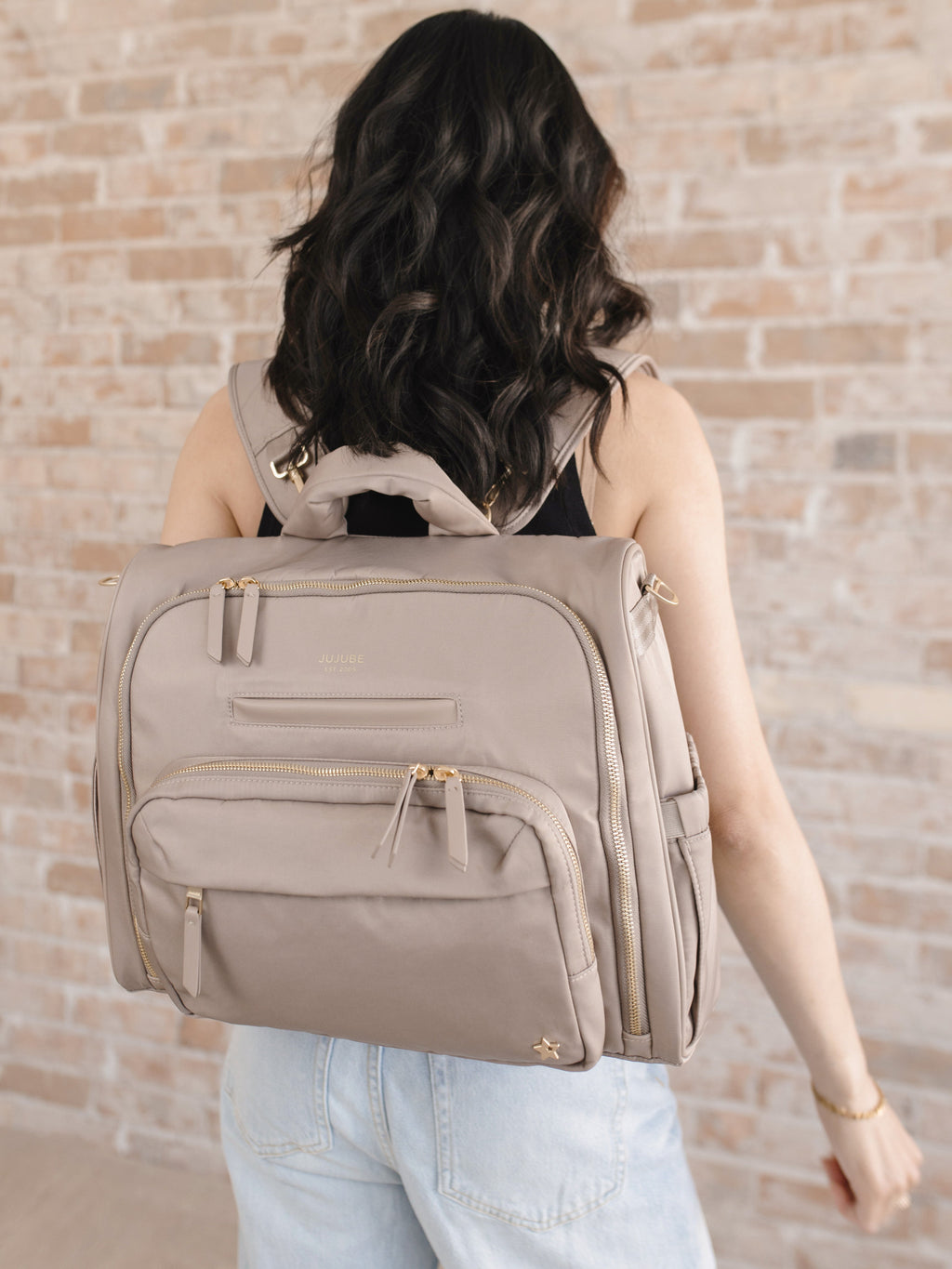 JuJuBe Satchel Diaper Bag - Taupe