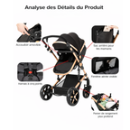 Ensemble Poussette 3-en-1 (landau + poussette + siège auto)