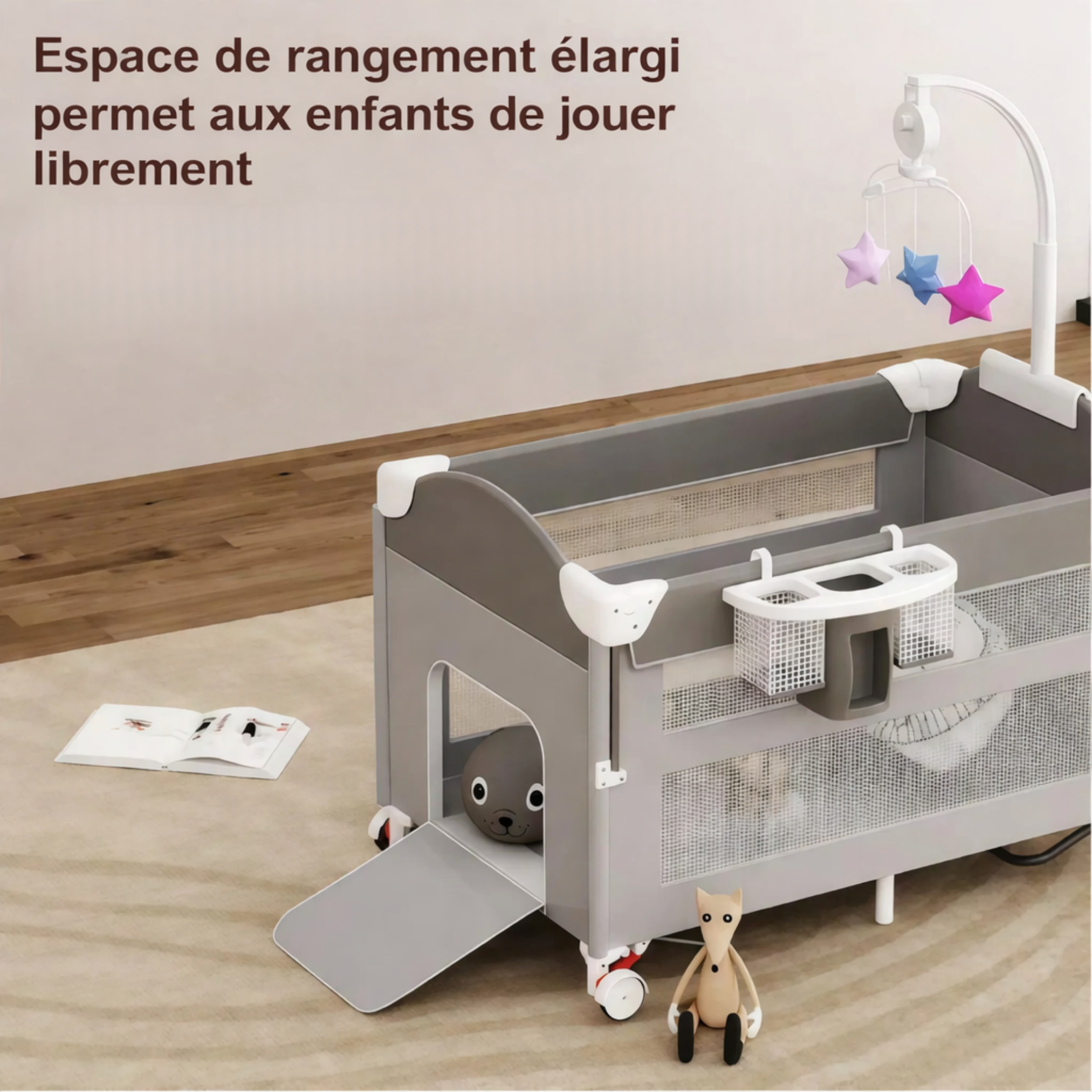 Lit cododo bébé multifonction 4-en-1 –  Electrique et pliable