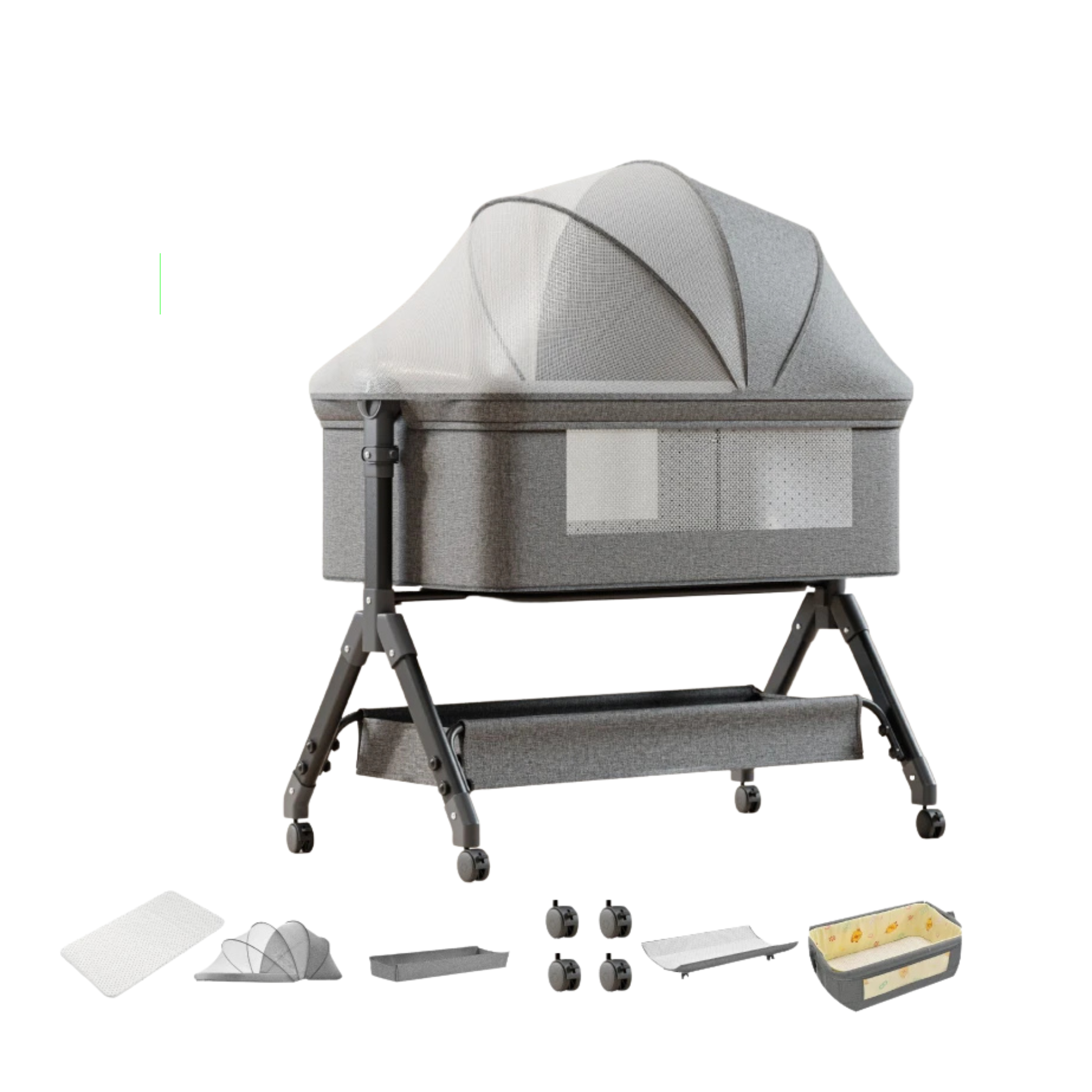 Lit cododo évolutif avec balancement + moustiquaire