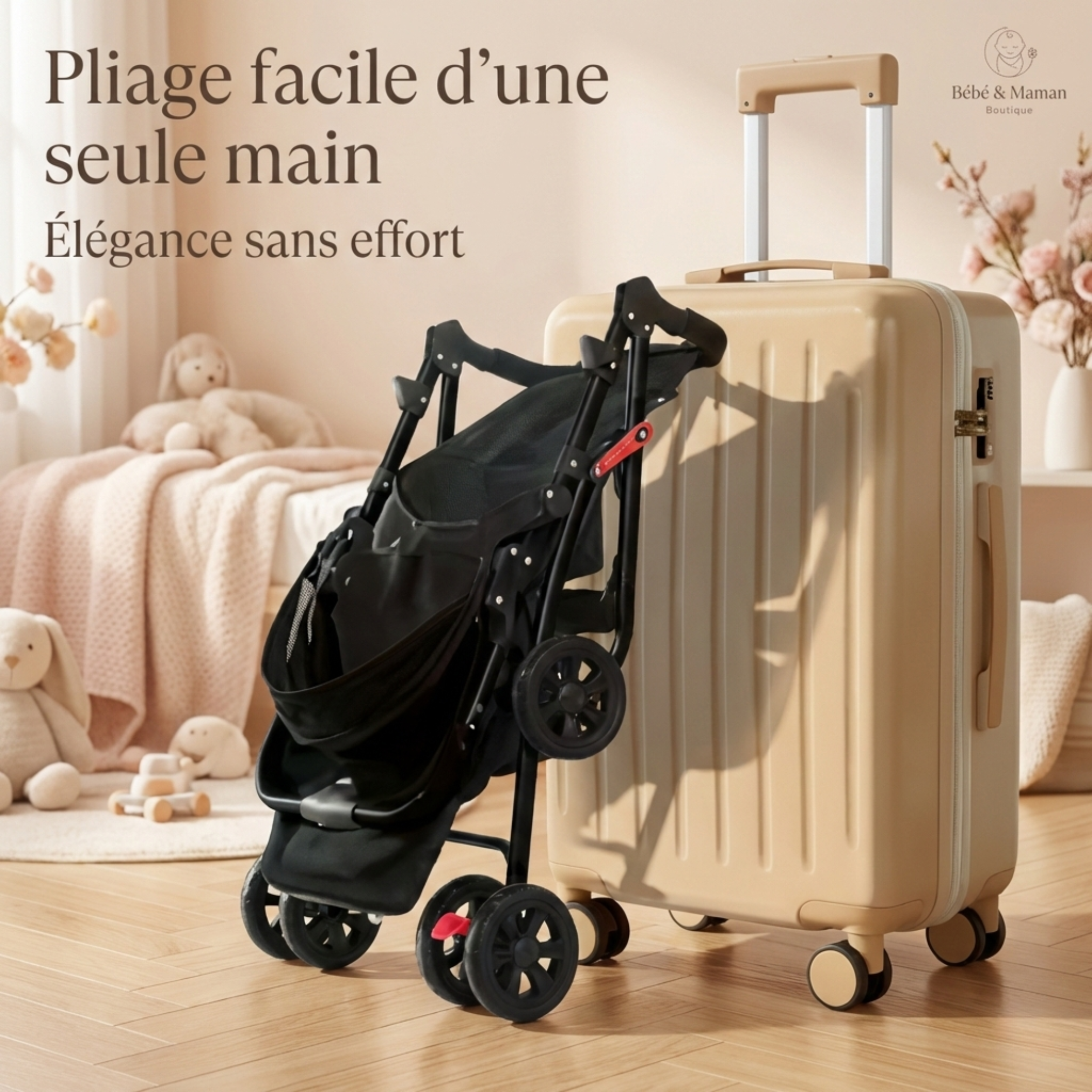 Poussette bébé légère & compacte - Dossier inclinable