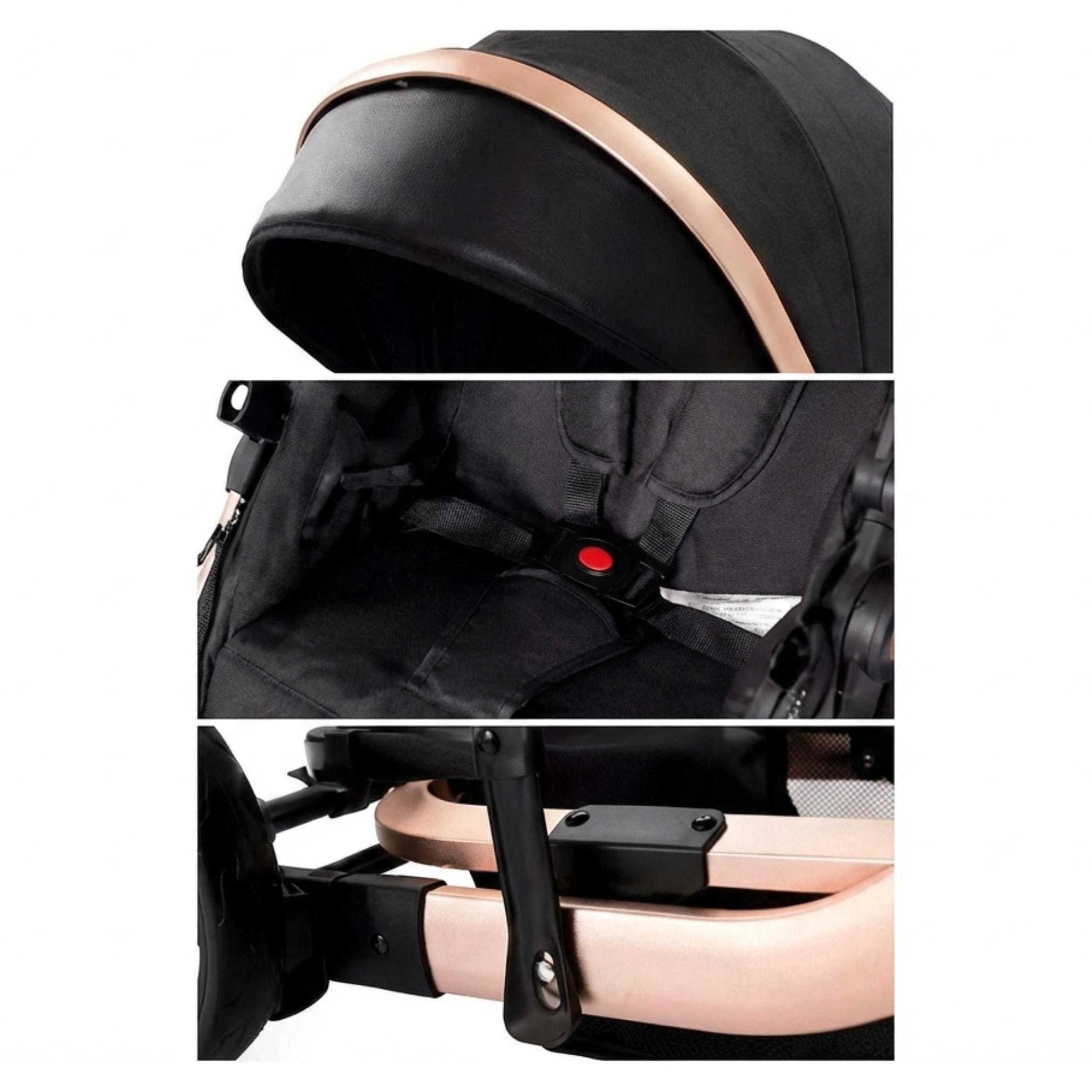 Ensemble Poussette bébé 3-en-1 (poussette + nacelle + siège auto)