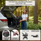 Poussette 2-en-1 Réversible – de la naissance à 3 ans