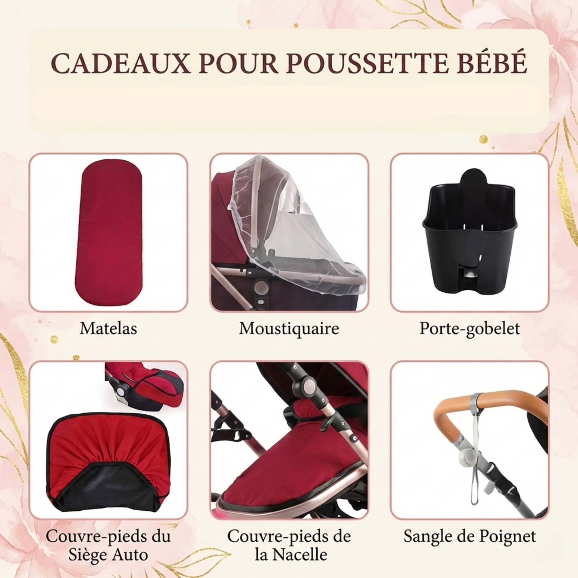 Ensemble Poussette 3-en-1 (Poussette + Nacelle + Cosy)