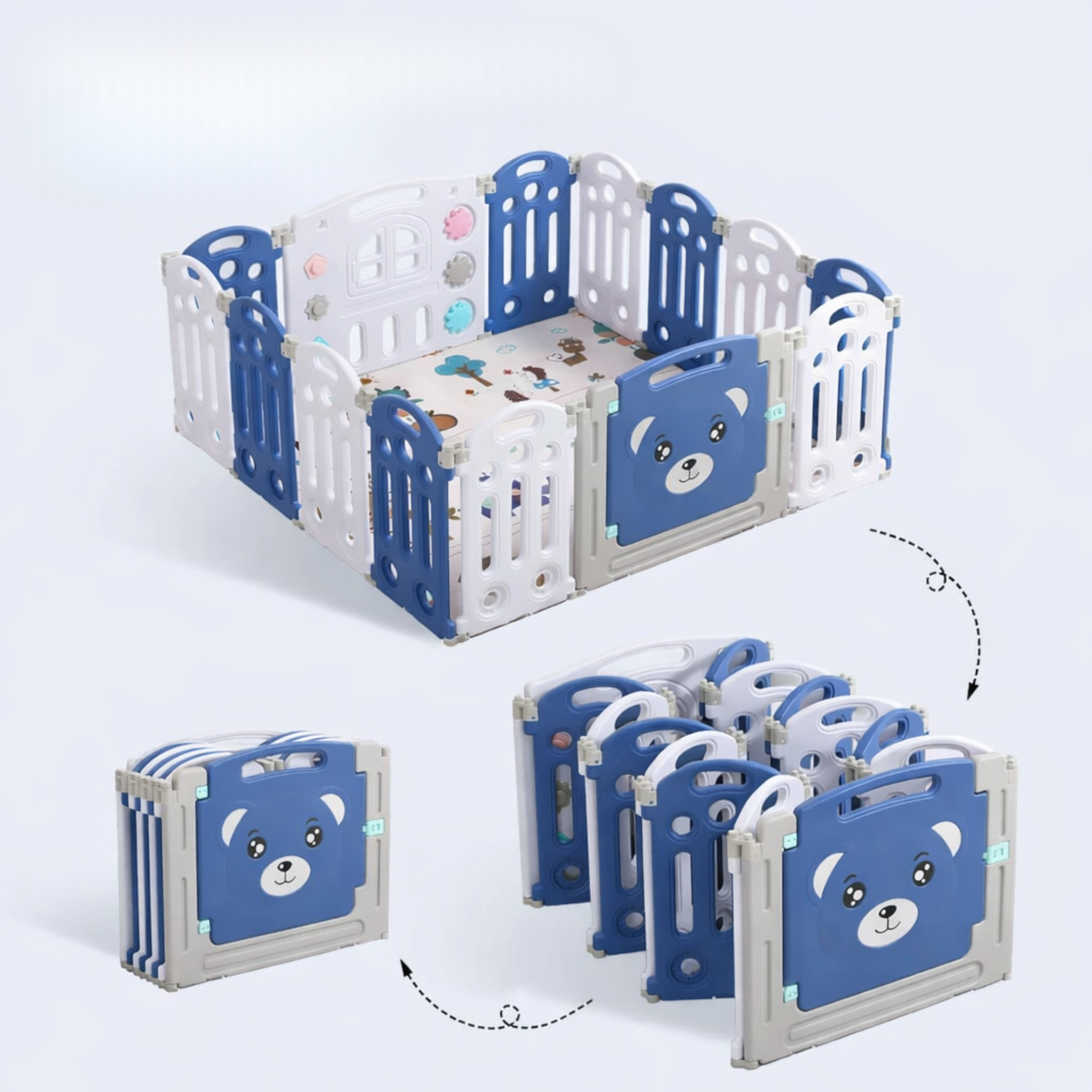 Aire de jeux pour enfants modulables et pliables