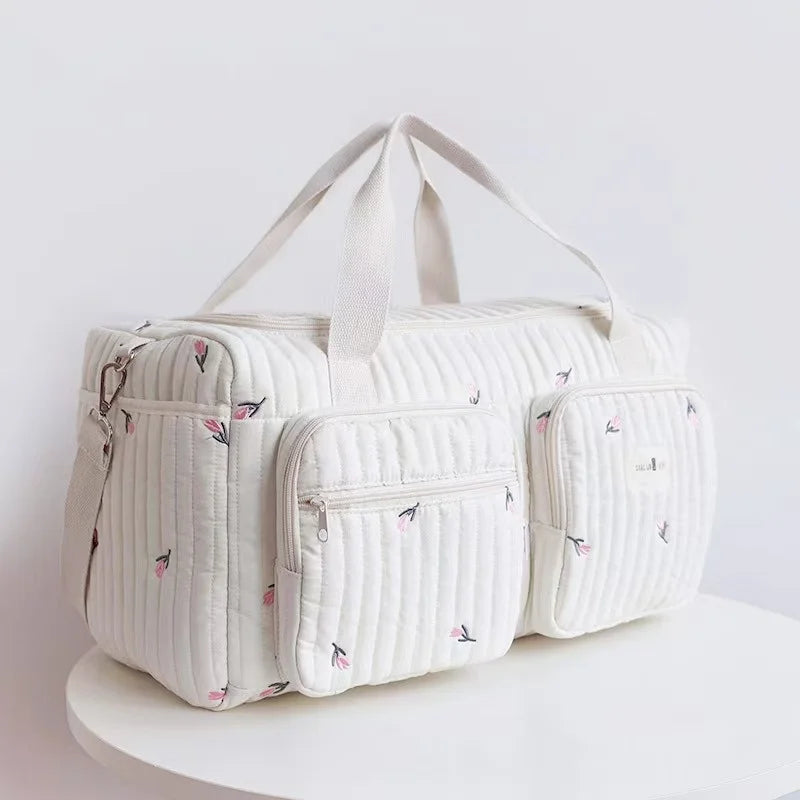 Large Capacity Mommy Bag for Women Totes Baby Diaper Nappy Bags Shoulder Cotton Ladies Maternity Shopping Bags