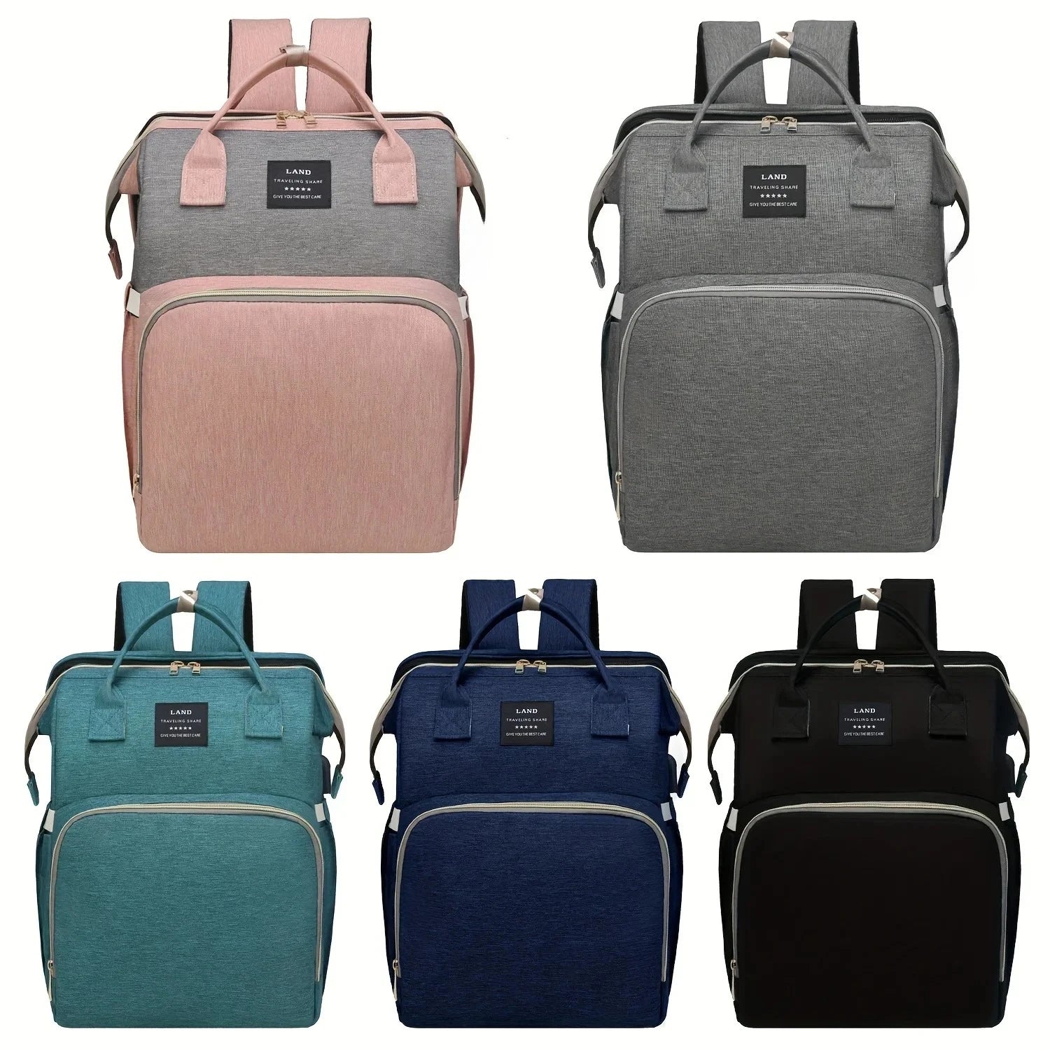 Mommy Bag Lightweight Portable Folding Crib Bed Large-capacity Travel Maternity Bags Baby Backpack Female Mommy Outting Bag