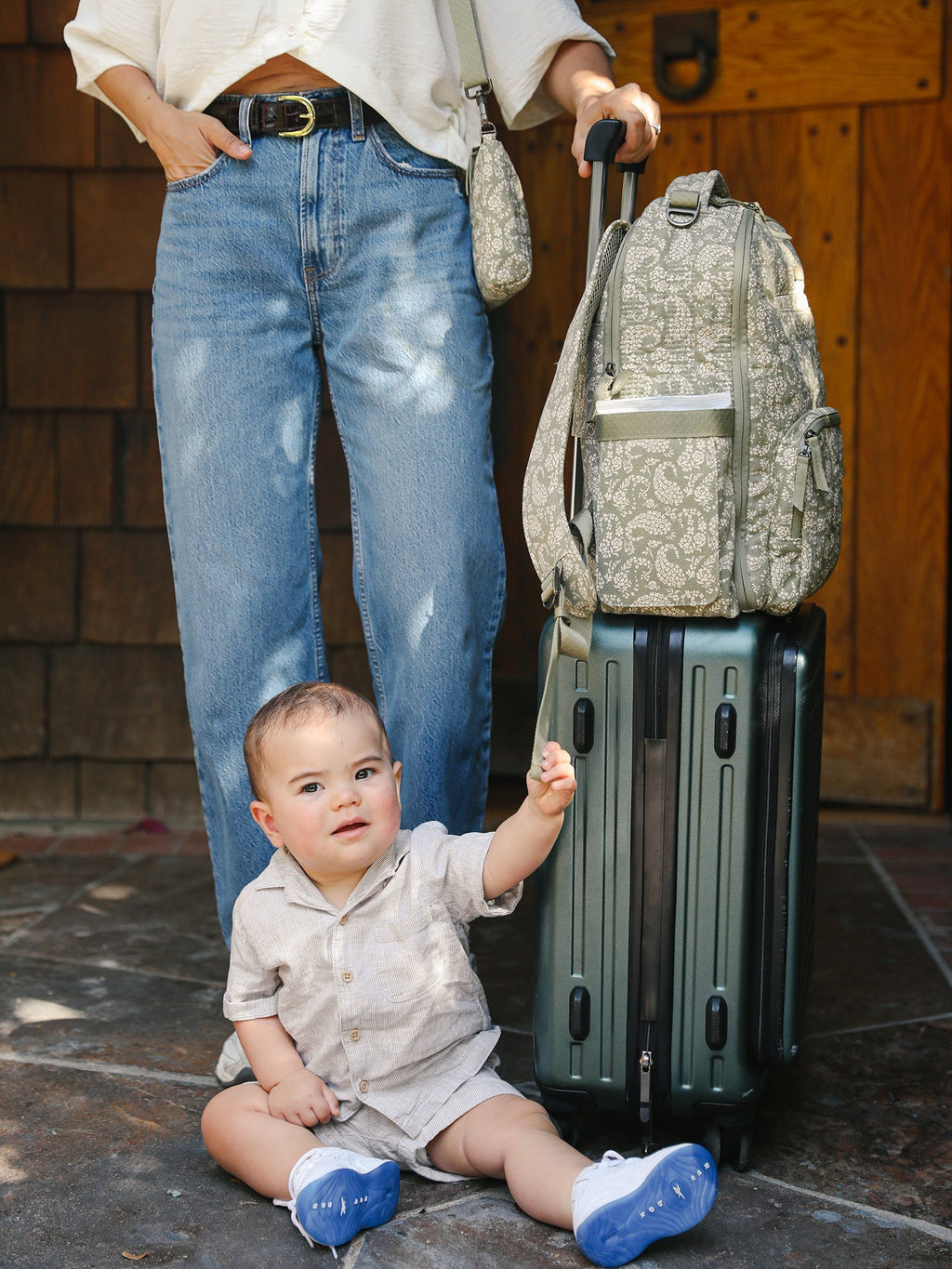 JuJuBe Sazan + JuJuBe Classic Diaper Backpack - Paisley Floral