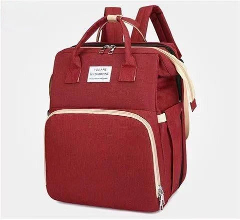 Mommy Bag Lightweight Portable Folding Crib Bed Large-capacity Travel Maternity Bags Baby Backpack Female Mommy Outting Bag