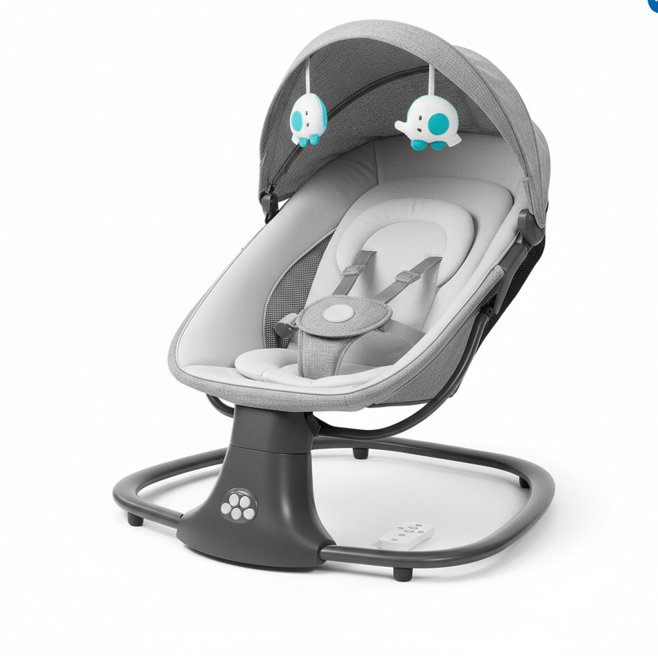 Berceau électrique pour bébé, moustiquaire, musique Bluetooth, chaise à bascule, télécommande multifonctionnelle, articles pour nouveau-nés