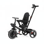 Foldable Children's Tricycle with Adjustable Parent Handle, Wheel Brakes & Removable Hood, Trike with Backrest & Seat