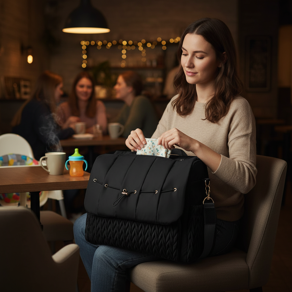 Diaper Bag Large Diaper Backpack Stylish Toddler Baby Maternity Bags Travel Backpacks with Insulated Pockets Changing Pad Stroll