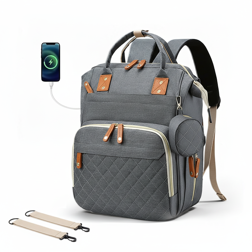 Lightweight Baby Changing Bag Unisex Backpack Nappy Bags Diaper Travel Bag for Mom and Dad | Pacifier Holder