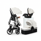 3-in-1 Baby Stroller & Car Seat Combo, High-Landscape Lightweight Pram, Easy Fold Compact Travel System for Newborn Infant and Toddler