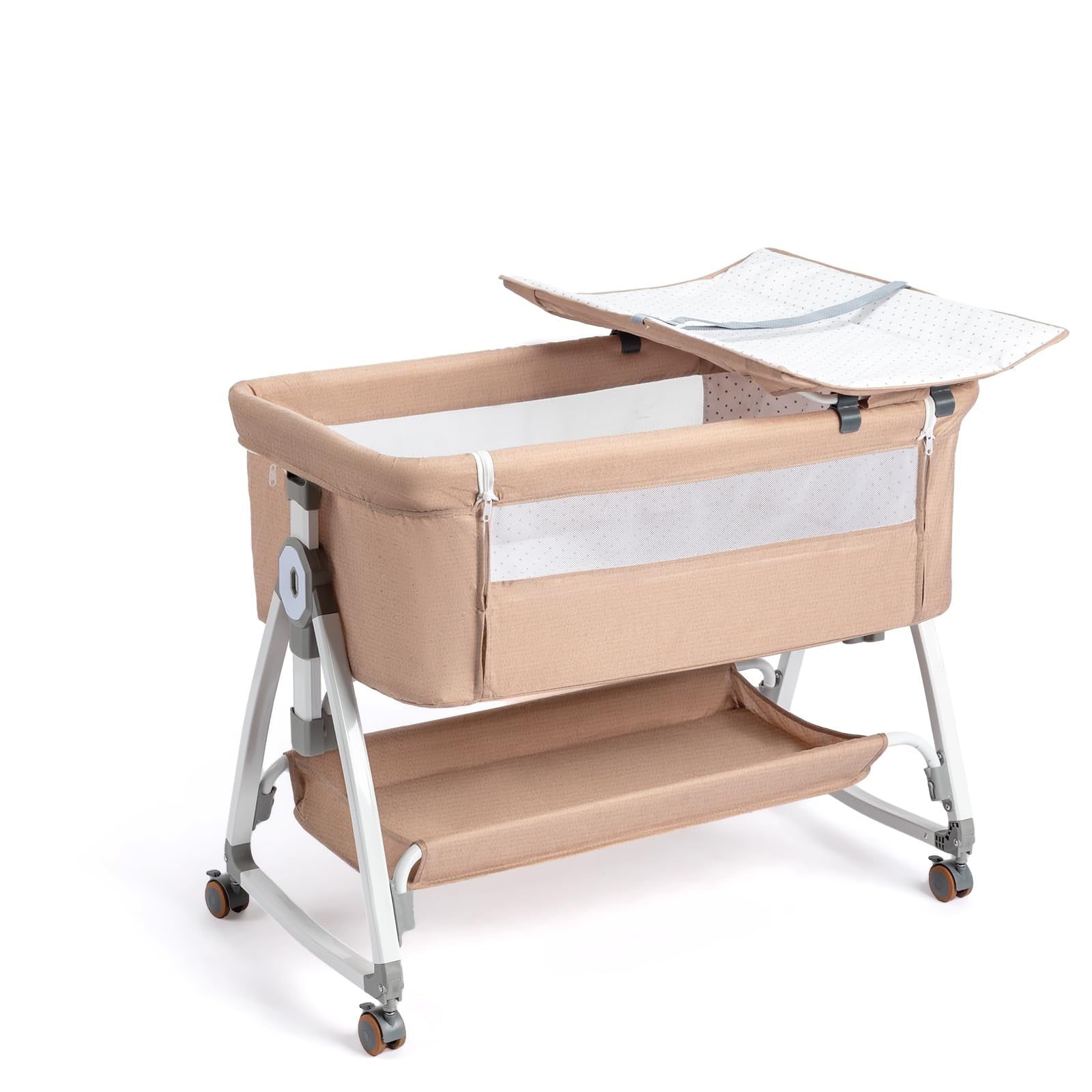 JOYMOR 4 in 1 Baby Bassinet Crib Bedside Sleeper with Changing Table