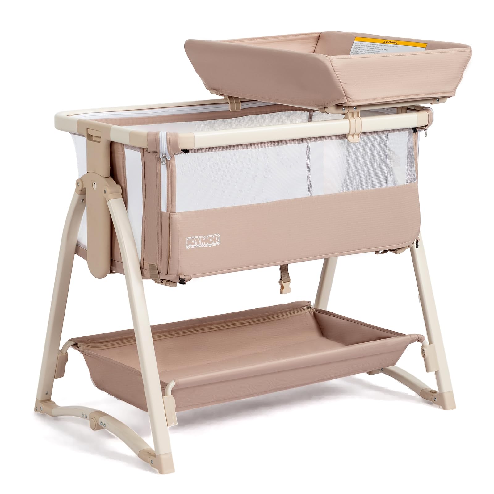 JOYMOR 5 in 1 Crib Bassinet Bedside Sleeper with Changing Table