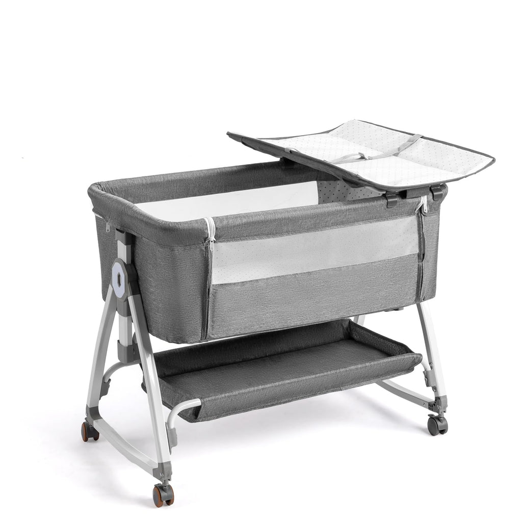 JOYMOR 4 in 1 Baby Bassinet Crib Bedside Sleeper with Changing Table
