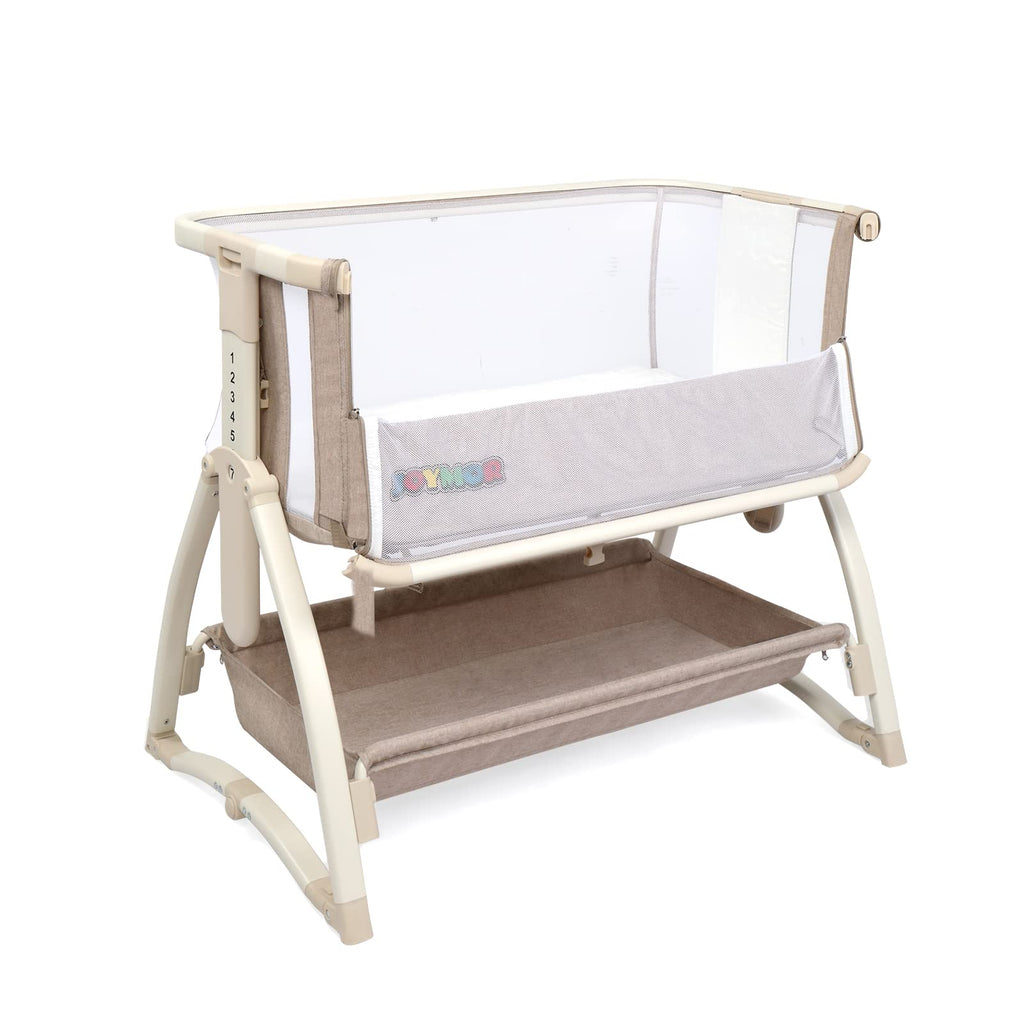 JOYMOR 4 in 1 Baby Bassinet Crib Bedside Sleeper with Mattress