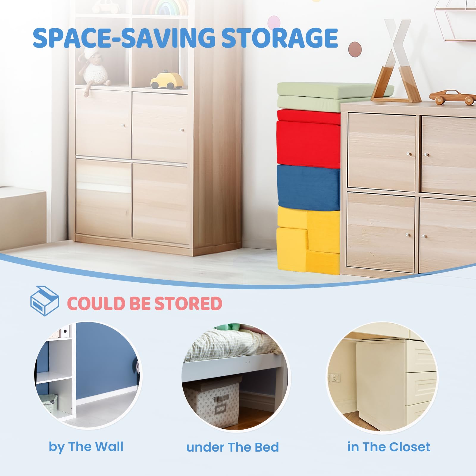 JOYMOR 6-Piece Climbing Toys for Toddlers Soft Play Foam Blocks