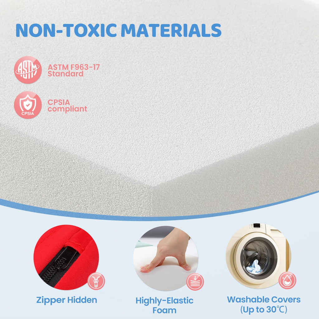 JOYMOR 6-Piece Climbing Toys for Toddlers Soft Play Foam Blocks