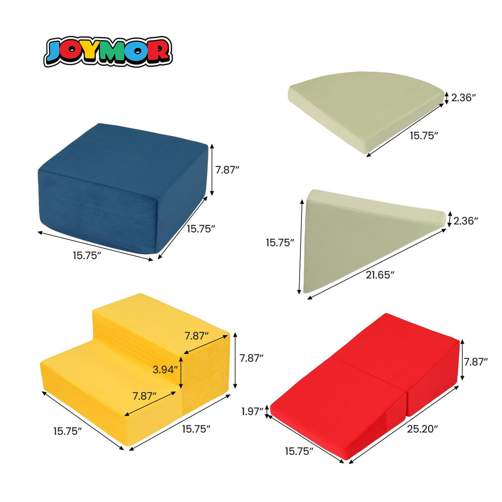 JOYMOR 6-Piece Climbing Toys for Toddlers Soft Play Foam Blocks