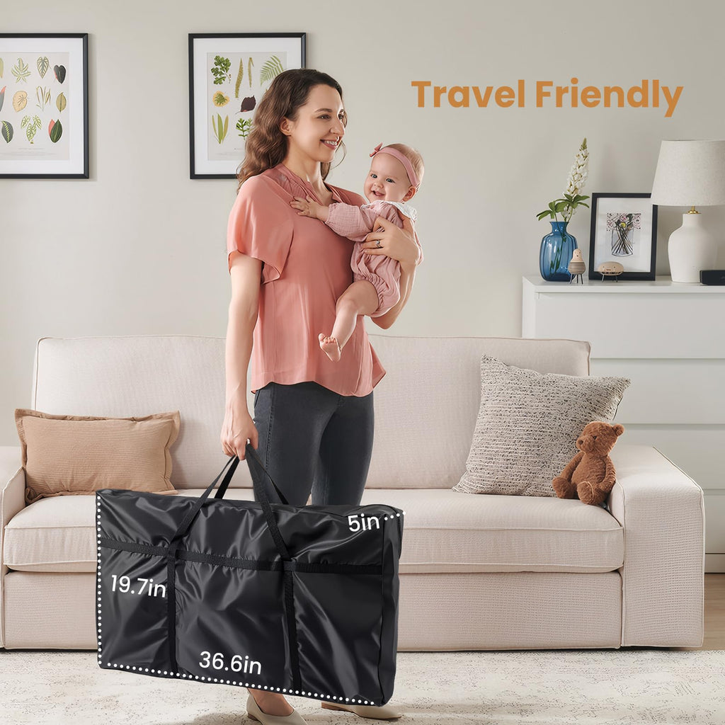 JOYMOR 4 in 1 Baby Bassinet Crib Bedside Sleeper with Changing Table