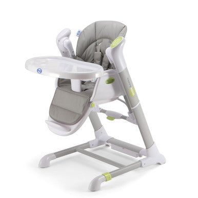 Pali Pappy Rock High Chair and Swing in Pearl Gray